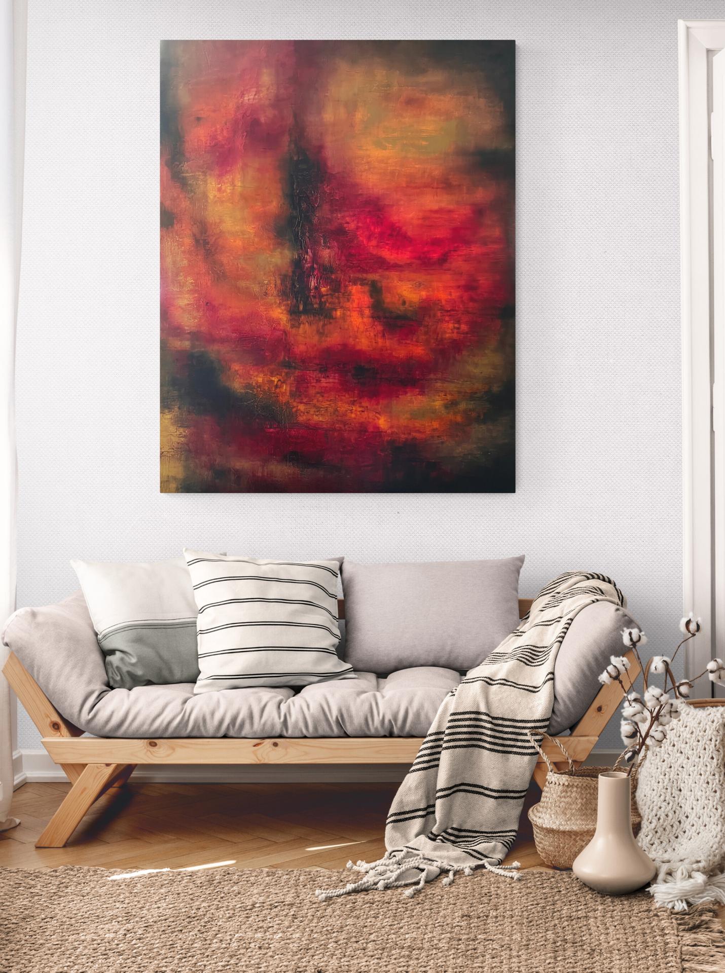 Peaceful living room wall